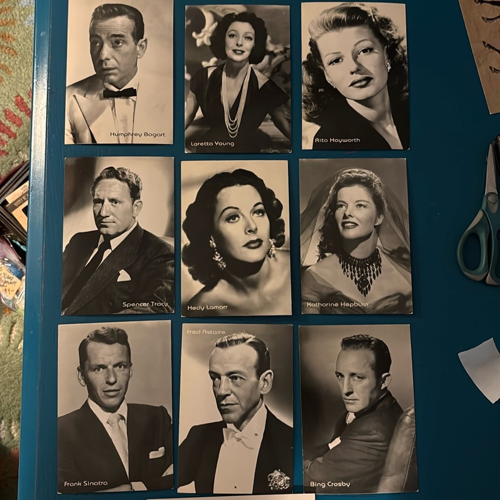 POSTCARDS. 10 Black and White vintage Celebrity postcards. Excellent collection